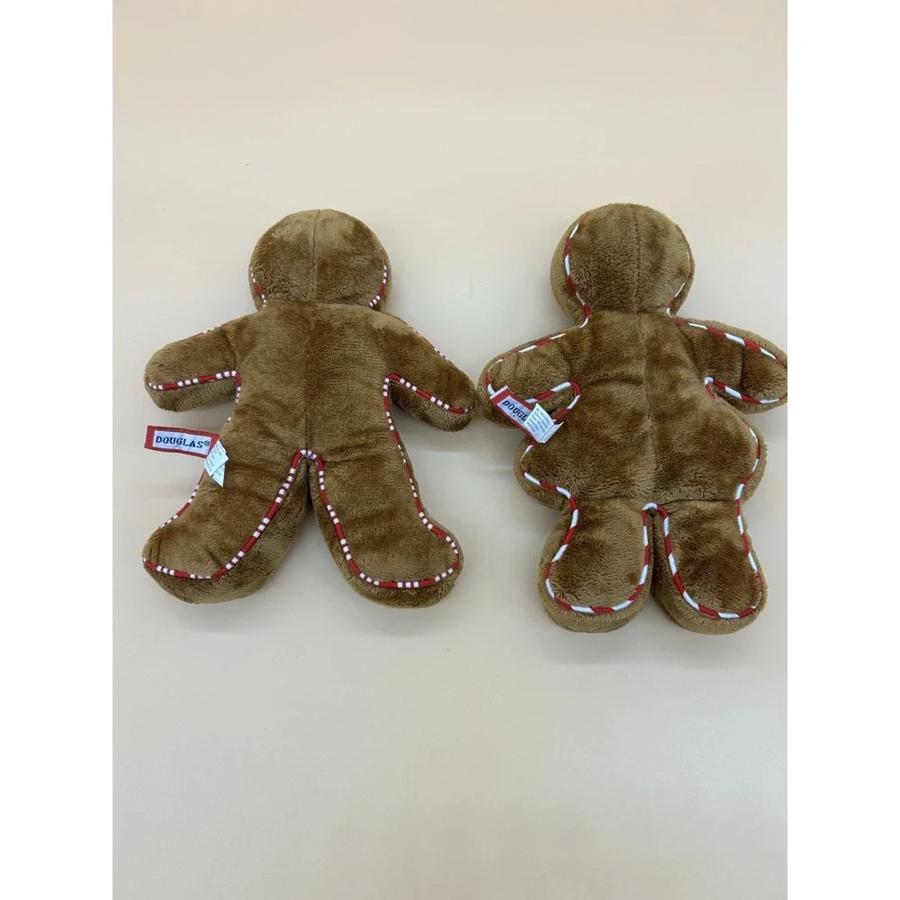 Douglas Gingerbread Man Woman Plush Lot 2 Christmas Holiday Stuffed Toys